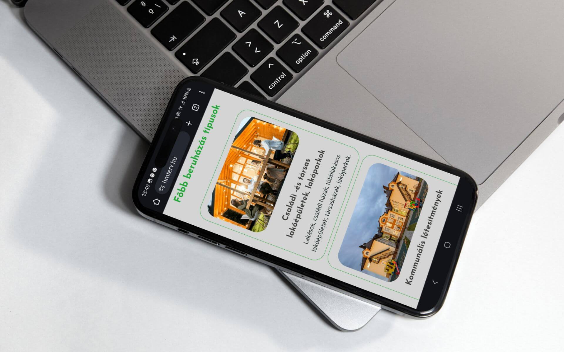 HM-Terv & Bizzi Design - webpage mobile